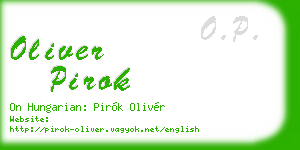 oliver pirok business card