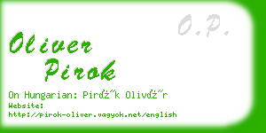 oliver pirok business card